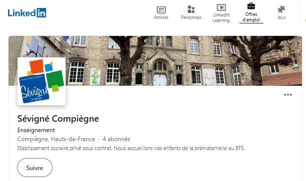 page linkedin sevigne 